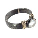 Sterling Moonstone Ring 3.9g TW Sz 6 1/2