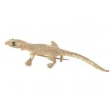 14K Lizard Pin Brooch 5.3g TW 2" L