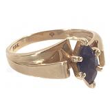 10K Amethyst Ring 2.7g TW Sz 6 1/2