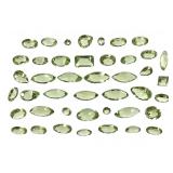40 Loose Peridot  Assort OV RD Pear + 15.75 CTTW