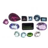 13 Gemstones Garnet Aqua Tanzanite Topaz+ 6.4 CTTW