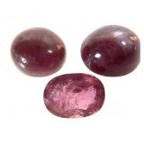 2 Star Sapphires 3.6 & 4.8 CT & Ruby OV 2.2 CT