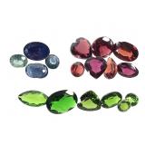 6 Cr-Diopside 3 CT GY Sapphire 1.65 CT RBLT 5.35 C