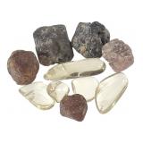 Raw Silver Grey & NC Sapphires & 5 Pol Sunstones