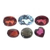 OV Aqua 2.15 CT Smoky Quartz 1.35 CT 4 Garnet 4.6