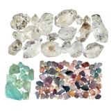 Raw Bl Zircons15+CT Spinel Sapphire 31+CT Herkimer