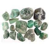 15 Tumbled Emerald 27.83 Grams TW