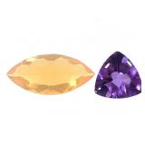 TR Amethyst 1 2.7 CT Mexican Opal 2.85 CT