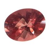 Faceted Oval Red Tourmaline Lab Clarity 1.2 Ct