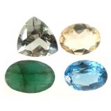 EMD 1.45 CT Wh Topaz BL Topaz  Chrysoberyl 1.35 CT