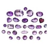 28 Amethyst Assort OV Heart Pear Cuts 18.55 CTTW