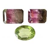 Oval Peridot .75 CT 2 EC Watermelon Tourmaline 3.3