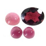 Red Tourmaline OV 2 .3.CT 3 Ruby Cabs .72 -.93 CT