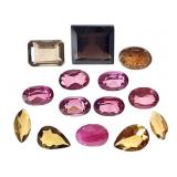 6 Ov Garnet 3 CTTW Ruby 1 CT & 7 Topaz 6.5 CTTW