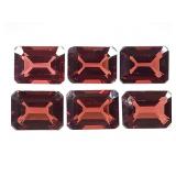 6 EC Blood Red Garnets 11.35 CTTW