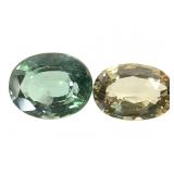 OC GR Apatite 2.63 CT & Gld Gr Chrysoberyl 1.75 CT