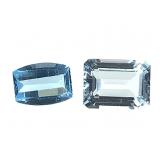 EC Aquamarine 1.5 CT & BL Topaz 1.08 Ct LN Cut