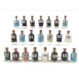 22 Mini Glass Bottles w Assorted Gemstone Chips