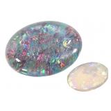 Triplet Opal Oval 1.2 CT & Solid Crystal Opal .12T