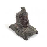 Native American Metal Inkwell