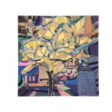 Mixed Media Acrylic & Fabric Painting Ellen Sieber