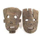 Tribal Carved Wood Masks