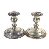 Pr Gorham Sterling Weighted Base Candle Holders