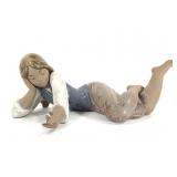 Lladro Girl Watching Snail Figure No. 2125