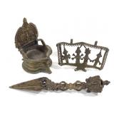 Hindu Phurba, Alter Piece & Temple Oil Lamp