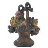 Albany Foundry Cast Iron Flower Basket Door Stop