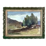 Oil on Canvas Oscar Cuadros Framed Landscape