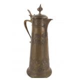 Early German W.M.F Copper Floral Jug