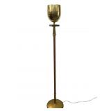 Brass & Wood MCM Floor Lamp