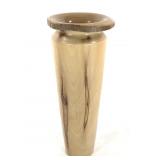 Carved Sycamore Vase Artist Signed