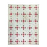 Early Applique Floral Rose Quilt 89" x 74"