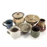 Glazed Studio Art Pottery Mugs Bowls Jar +