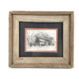 Framed Beanblossom Bridge Art Print