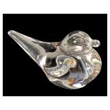 Daum France Crystal Bird Figure / Paperweight
