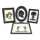 Framed Cut Paper Silhouettes