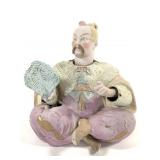 German Bisque Nodder Asian Man w/ Fan