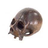 Carved Wood Skull