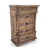 Carved Wood Chest of Drawers