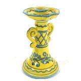 Italian Pottery Candle Holder Artist Signed