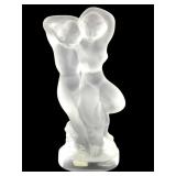 Lalique Nude Lovers Frosted Crystal Figurine