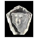 Mats Jonasson Swedish Crystal Bear Sculpture