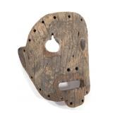 Antique Ceremonial Hand Carved Wood Mask 1/2