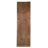 Clown Carved Oak Bakery Mold / Press