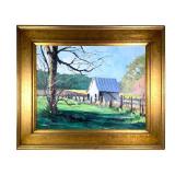 Larry Rudolech Oil On Board Framed landscape