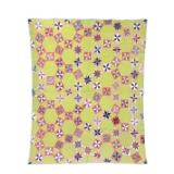 Antique Yellow Star Pattern Quilt 76" x 62"
