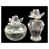 Shannon Crystal Rose Perfume Bottle & Lidded Dish